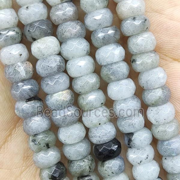 Natural Labradorite Beads Faceted Rondelle