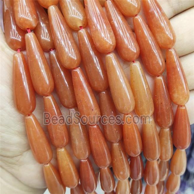 Red Aventurine Beads Teardrop