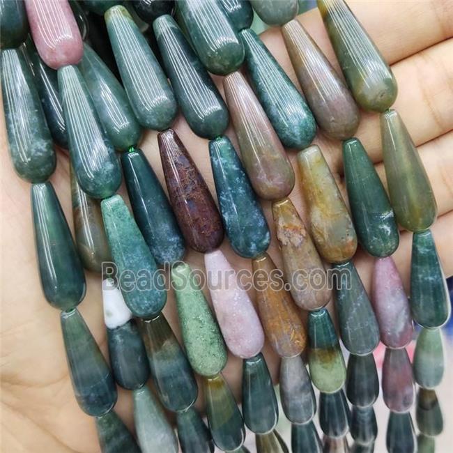 Indian Agate Teardrop Beads