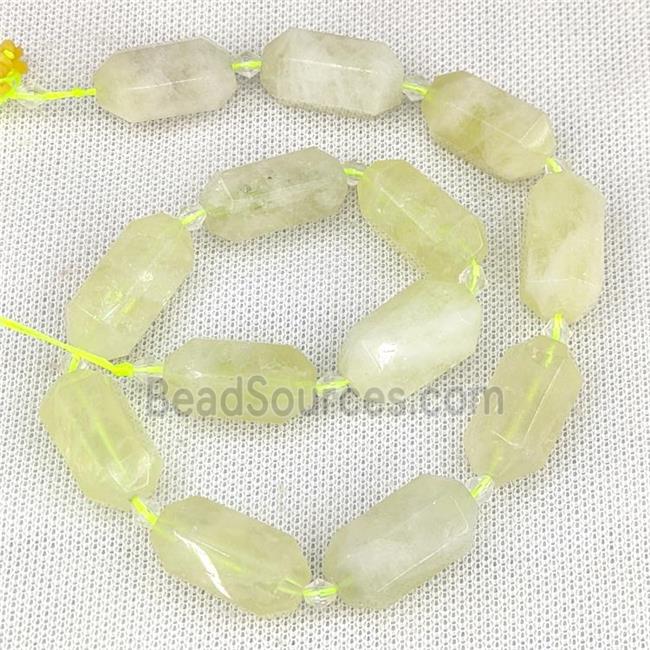 Lemon Quartz Beads Prism