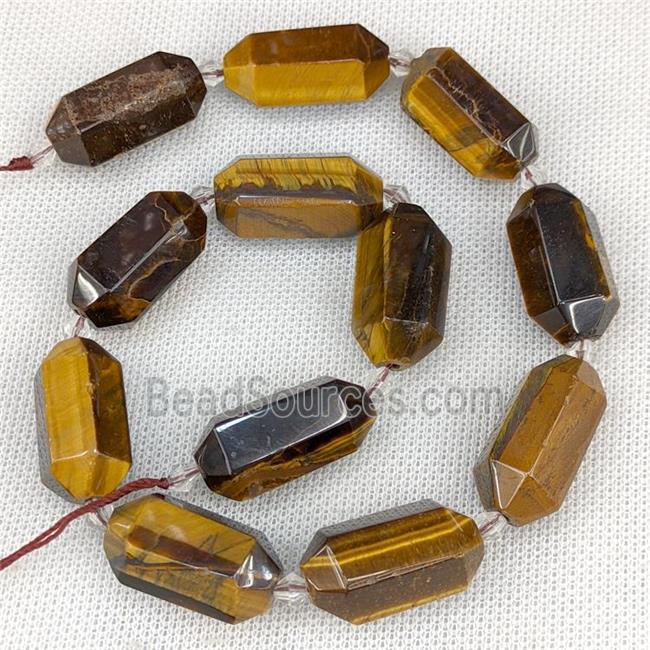 Yellow Tiger Eye Beads Prism