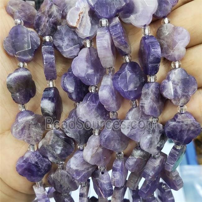 Amethyst Clover Beads Purple