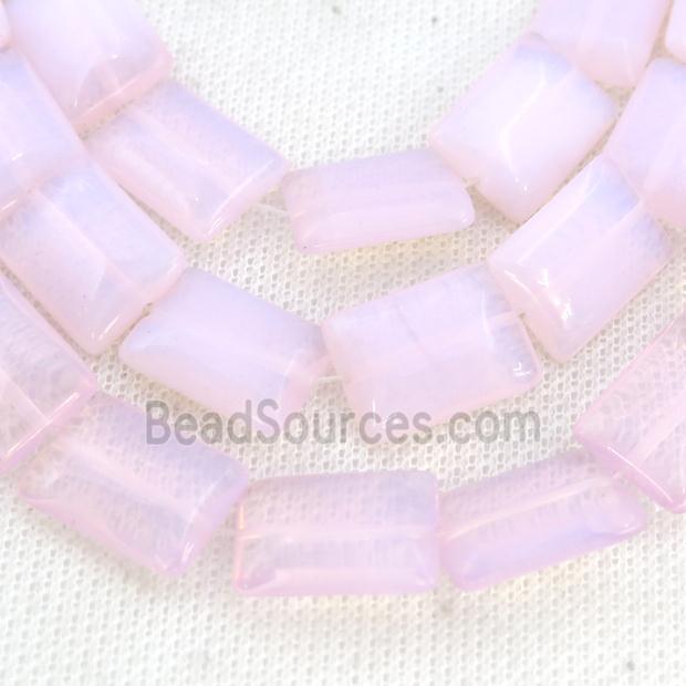 Pink Opalite Rectangle Beads