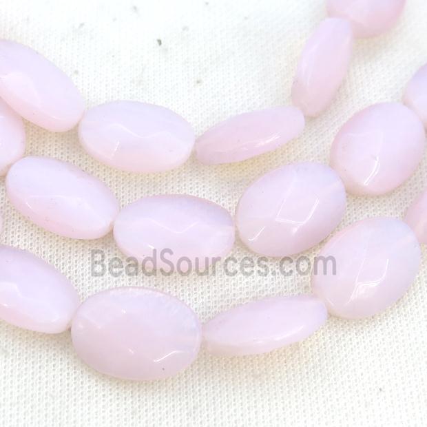 Pink Opalite Beads Faceted Oval