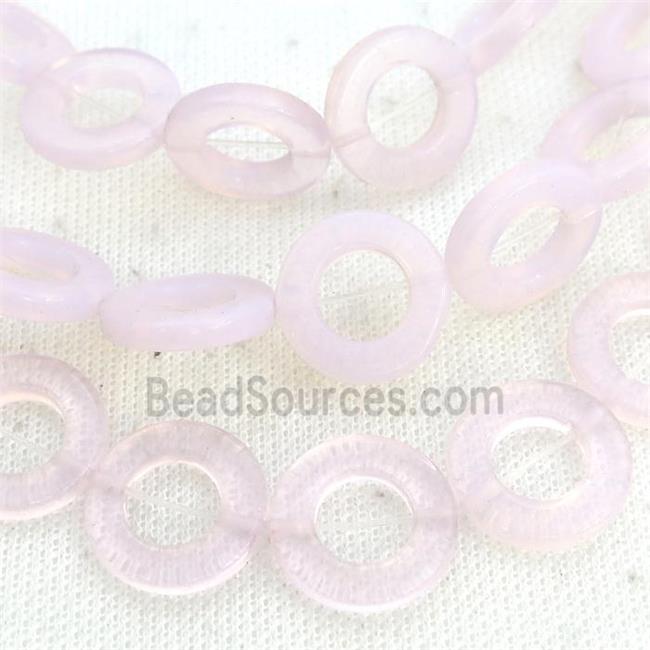 Pink Opalite Circle Beads