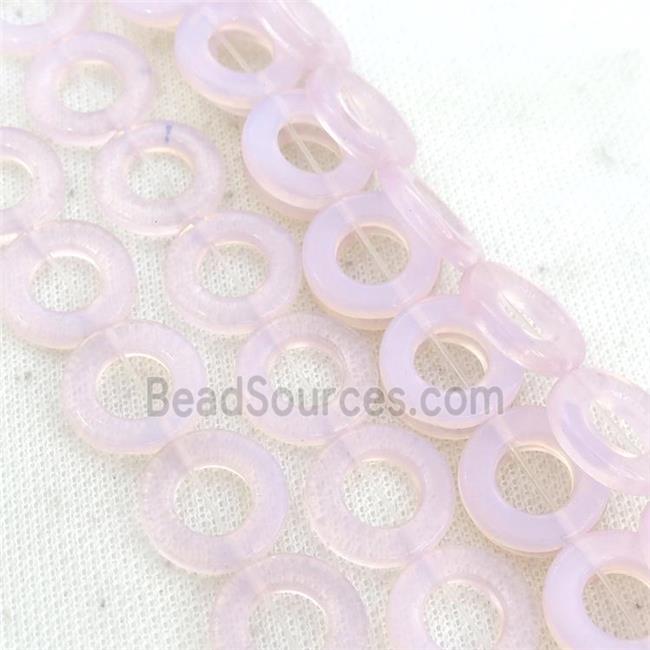 Pink Opalite Circle Beads