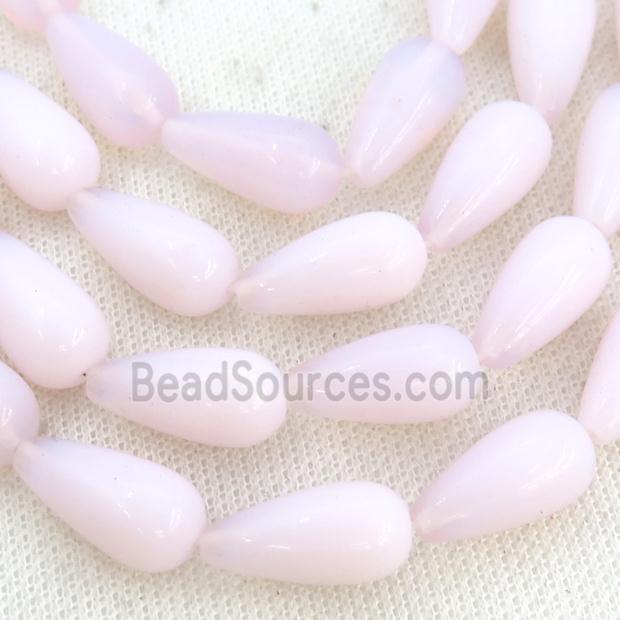 Pink Opalite Teardrop Beads