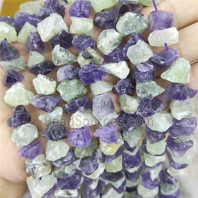 Amethyst And Lemon Quartz Nugget Beads Freeform Rough