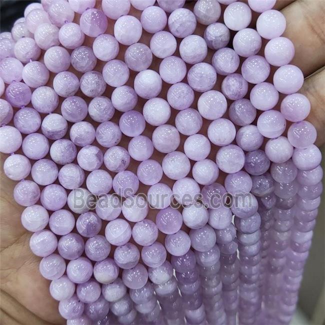 Natural Kunzite Beads Round Smooth AA-Grade