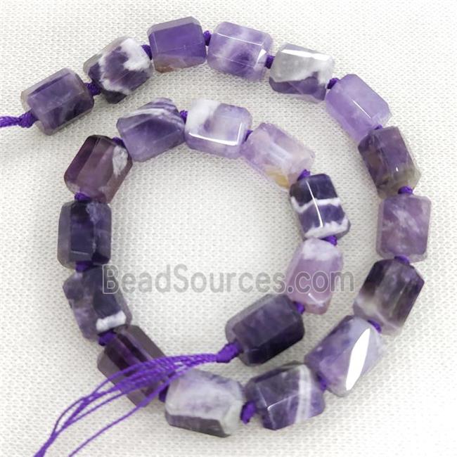 Purple Dogtooth Amethyst Column Beads Faceted