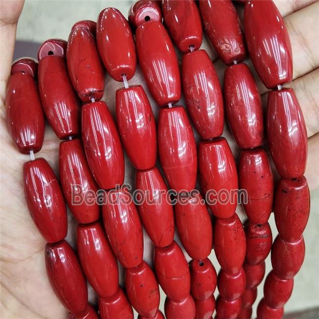 Natural Red Jasper Rice Beads