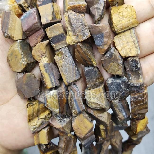 Natural Tiger Eye Stone Nugget Beads Freeform