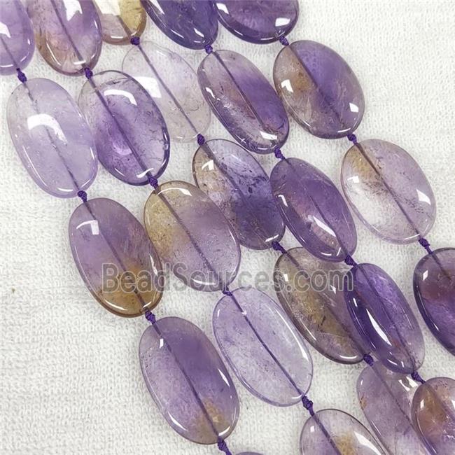 Natural Ametrine Oval Beads Purple