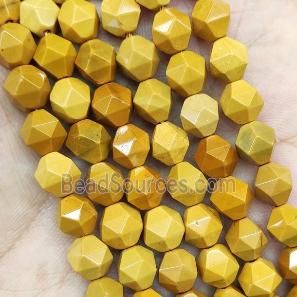 Yellow Mookaite Beads Round Cut