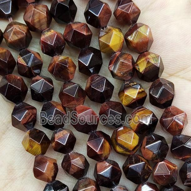 Red Tiger Eye Stone Beads Cut Round