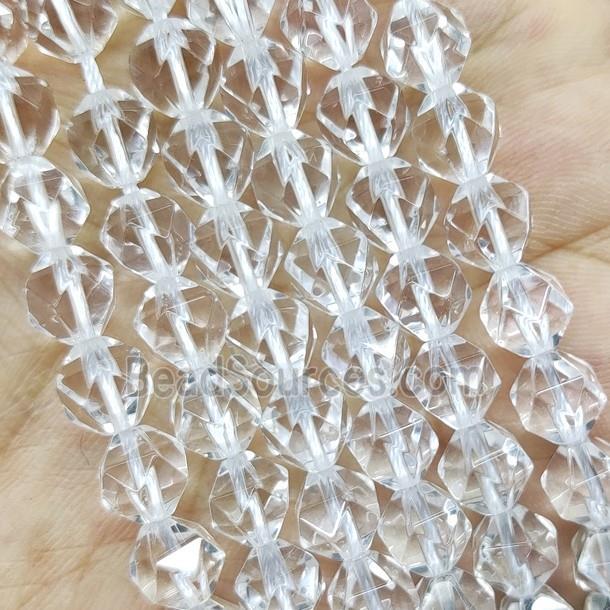 Clear Quartz Beads Starcut Round