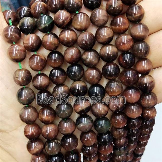 Red Tiger Eye Stone Beads Smooth Round