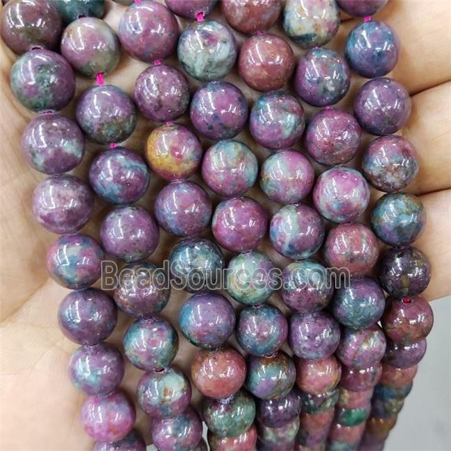 Natural Ruby Beads Smooth Round