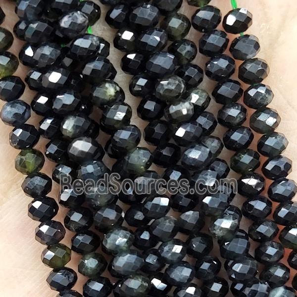 Darkgreen Tourmaline Beads Faceted Rondelle