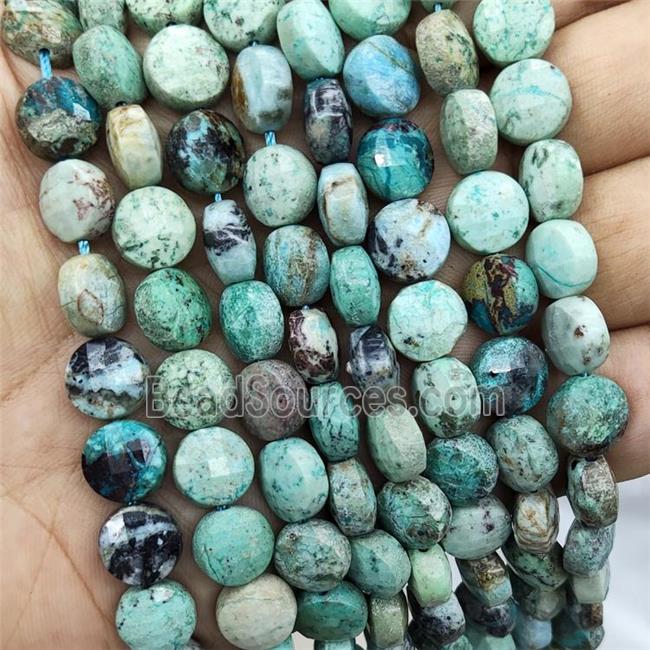 Natural Turquoise Beads Faceted Coin Cirle