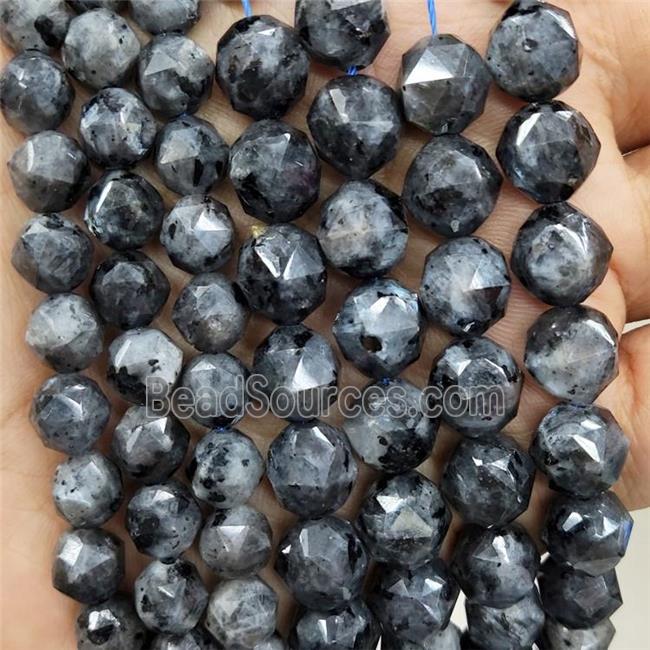 Black Labradorite Beads Cut Round