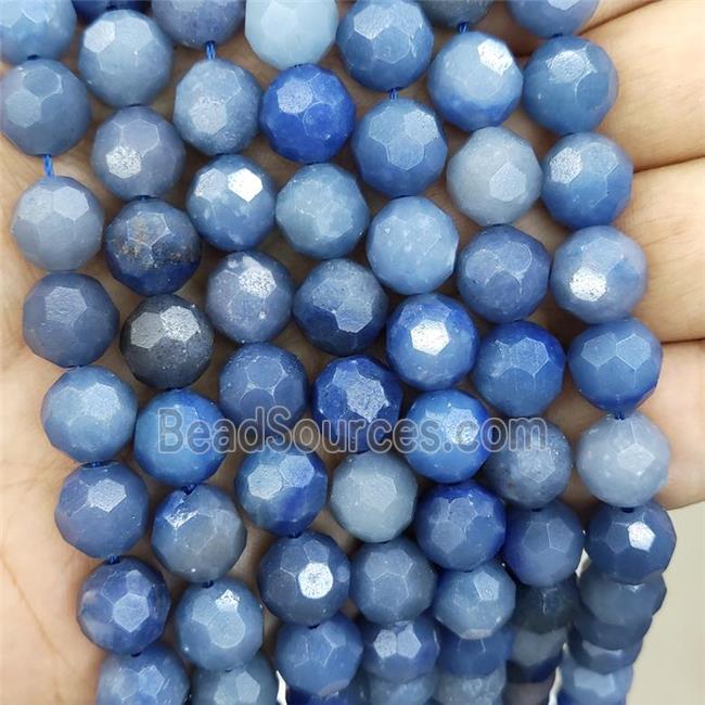 Blue Aventurine Beads Faceted Round