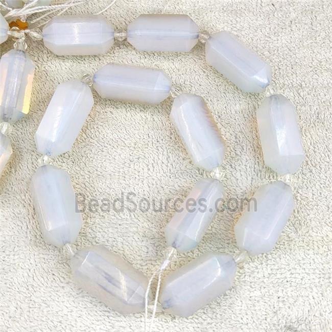 White Opalite Beads Prism