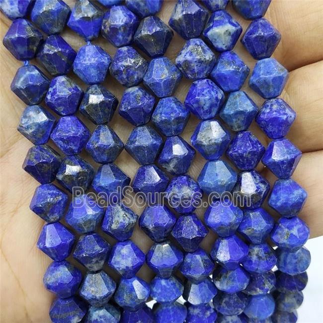 Natural Lapis Lazuli Beads Blue Bicone