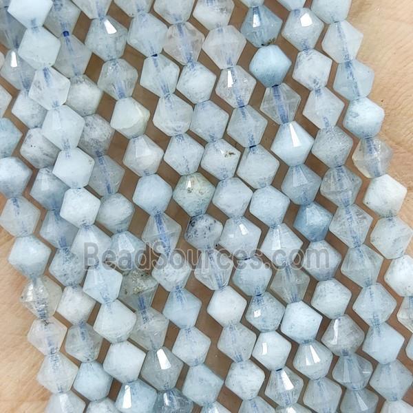 Natural Aquamarine Beads Blue Bicone