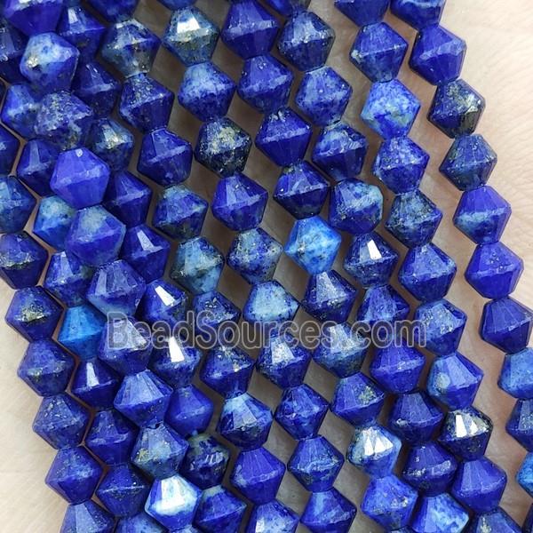 Natural Lapis Lazuli Bicone Beads Blue Tiny