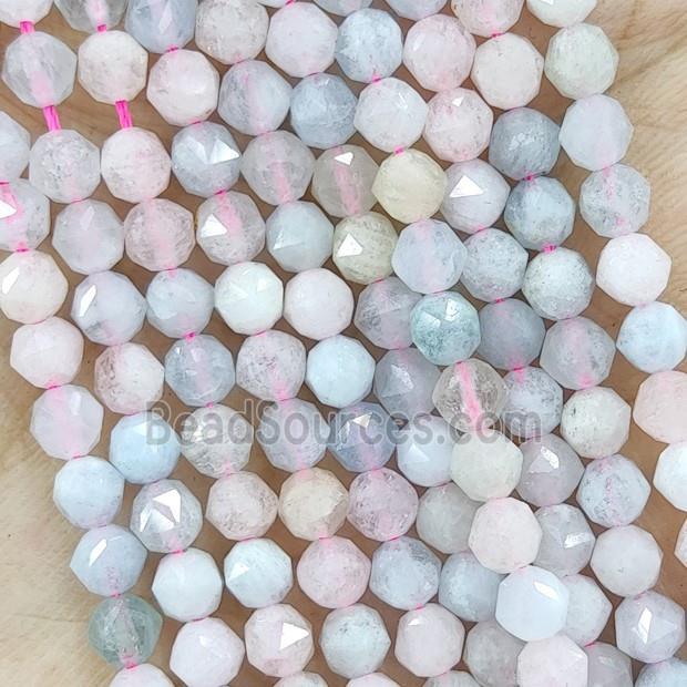 Natural Morganite Beads Multicolor Cut Round Tiny