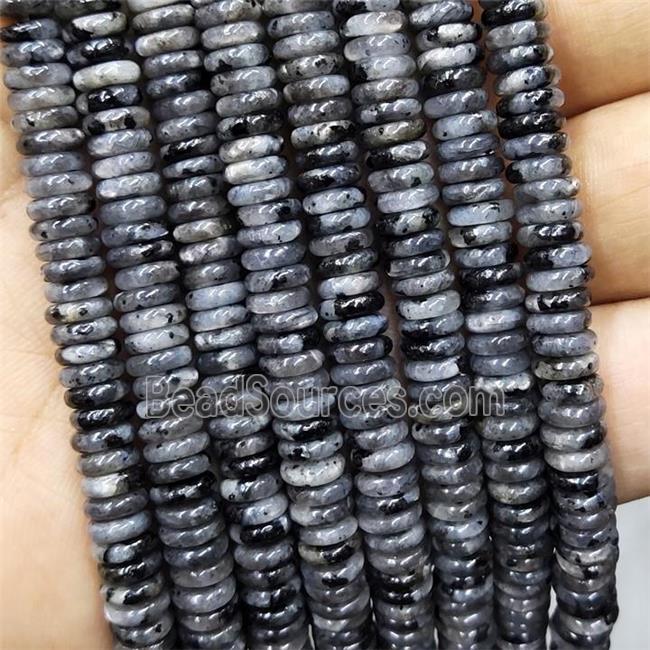 Natural Black Labradorite Beads Heishi Larvikite