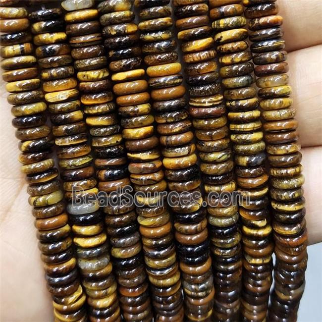 Natural Tiger Eye Beads Heishi Yellow