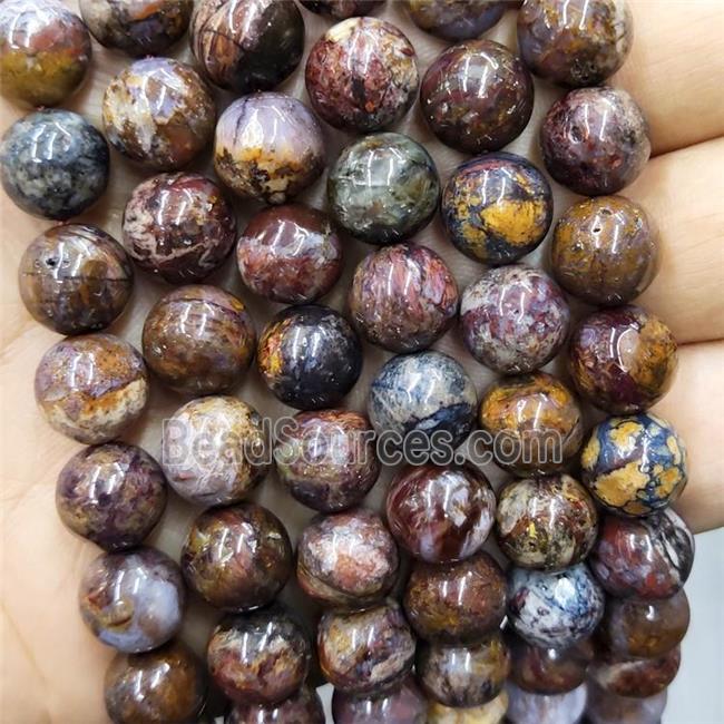 Natural Pietersite Jasper Beads Smooth Round