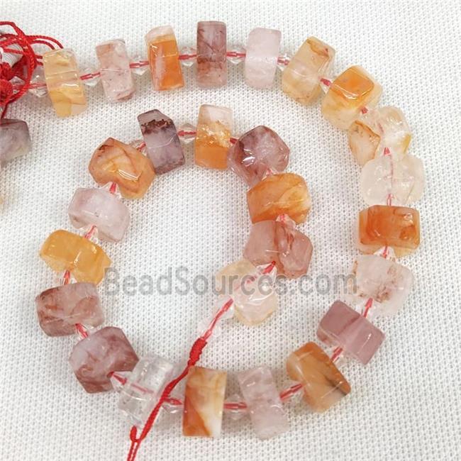 Natural Iron Quartz Heishi Beads Ferruginous Red