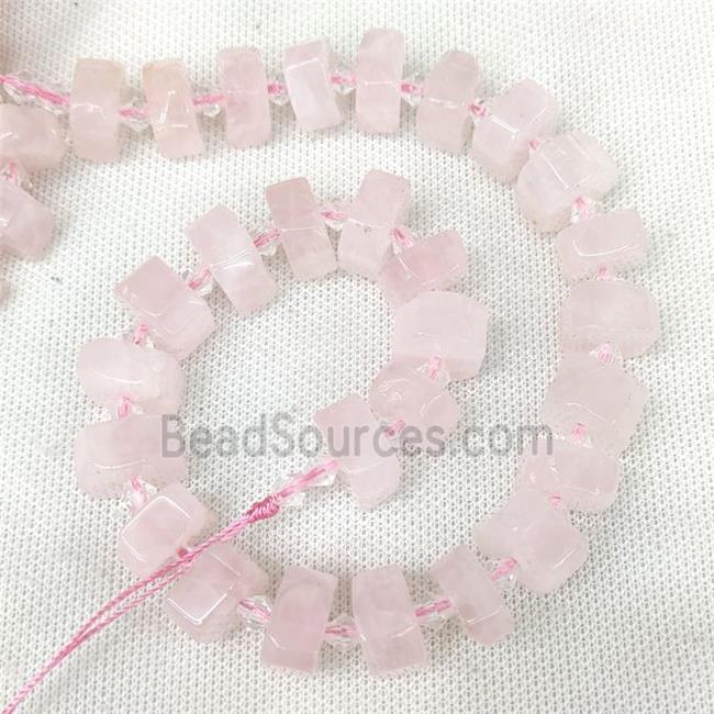 Rose Quartz Heishi Beads Cut Pink