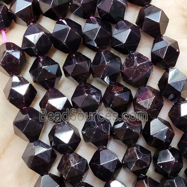 Natural Garnet Beads Darkred Cut Round