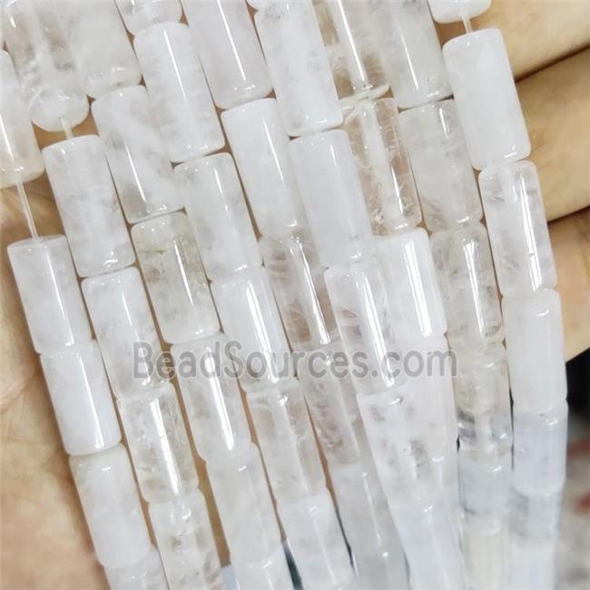 Natural Crystal Quartz Tube Beads