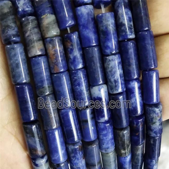 Natural Blue Sodalite Beads Tube