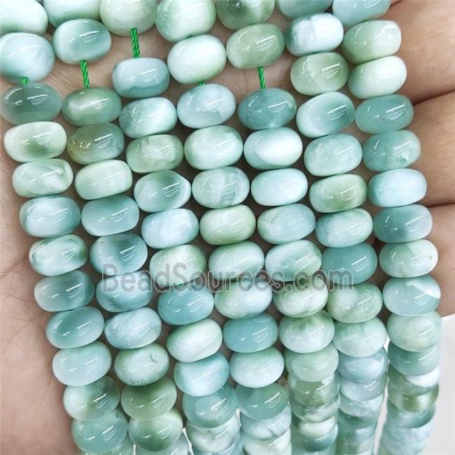 Natural Brazilian Peacock Angelite Beads Rondelle Green