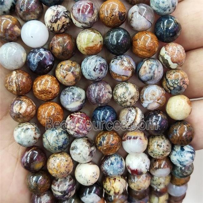 Natural Pietersite Jasper Beads Smooth Round