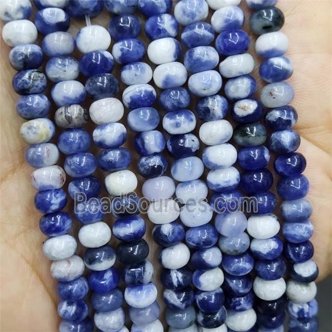 Blue Sodalite Beads Smooth Rondelle B-Grade