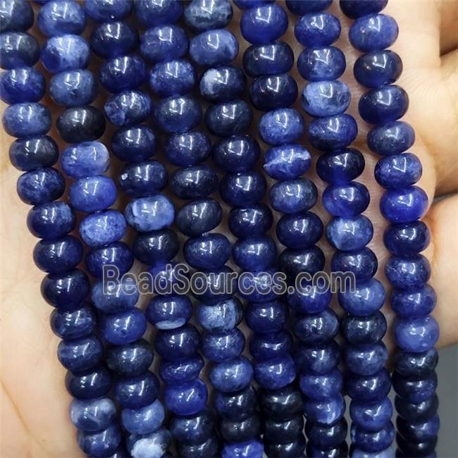 Blue Sodalite Beads Smooth Rondelle