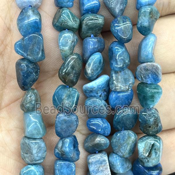 Natural Blue Apatite Chip Beads Freeform