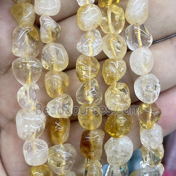 Natural Citrine Chip Beads Yellow Freeform