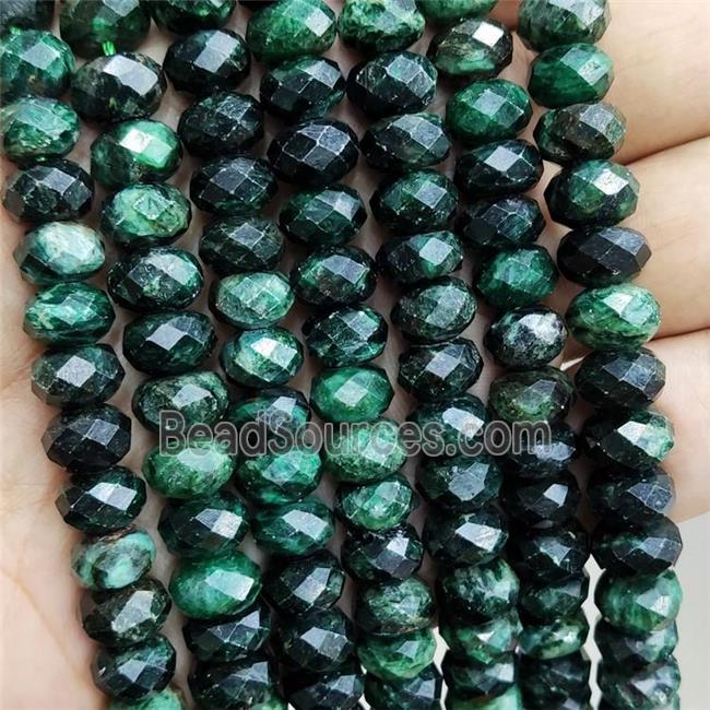 Natural Emerald Beads Green Faceted Rondelle