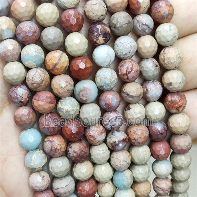 Snakeskin Jasper Beads Faceted Round