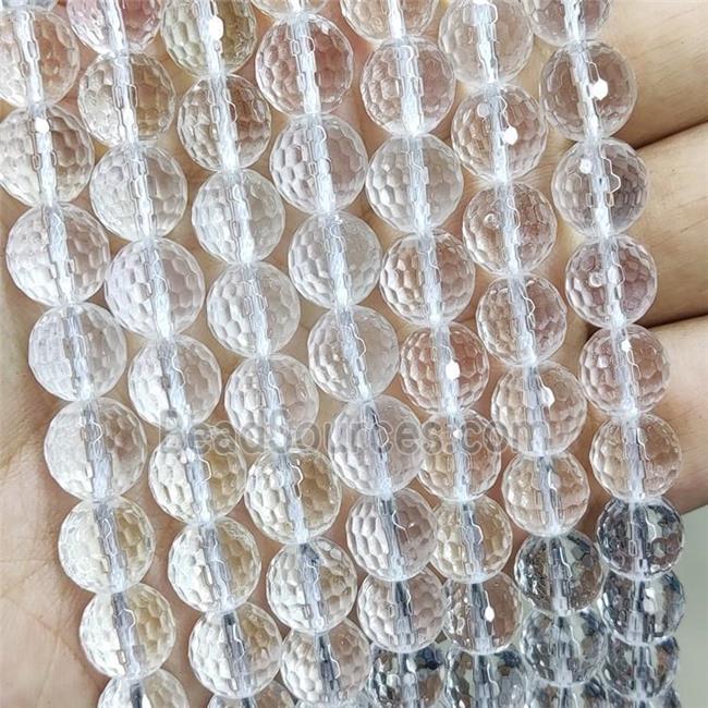 Clear Quartz Beads Faceted Round