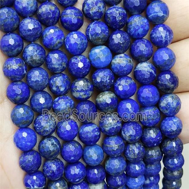 Natural Lapis Lazuli Beads Blue Lazurite Faceted Round