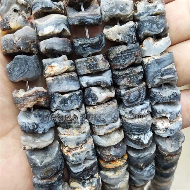 Natural Rock Agate Beads Rondelle Rough